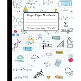 Graph Paper Notebook: Grid Paper Notebook, Quad Ruled | For School | Math and Science Composition Notebook for Students | 110 pages