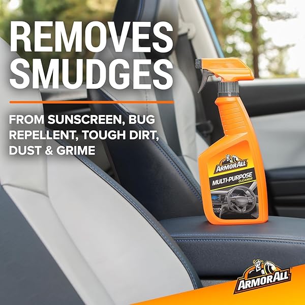 ARMOR ALL MULTI-PURPOSE CAR CLEANER SPRAY, 16 FL OZ SPRAY BOTTLE, WITH NEW CAR SCENT, MULTIPURPOSE INTERIOR CLEANER