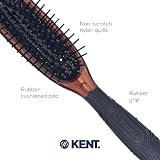KENT Head Hog Hair Brush Gentle Detangling Fine Quill All Hair Types Rubber Grip view 5
