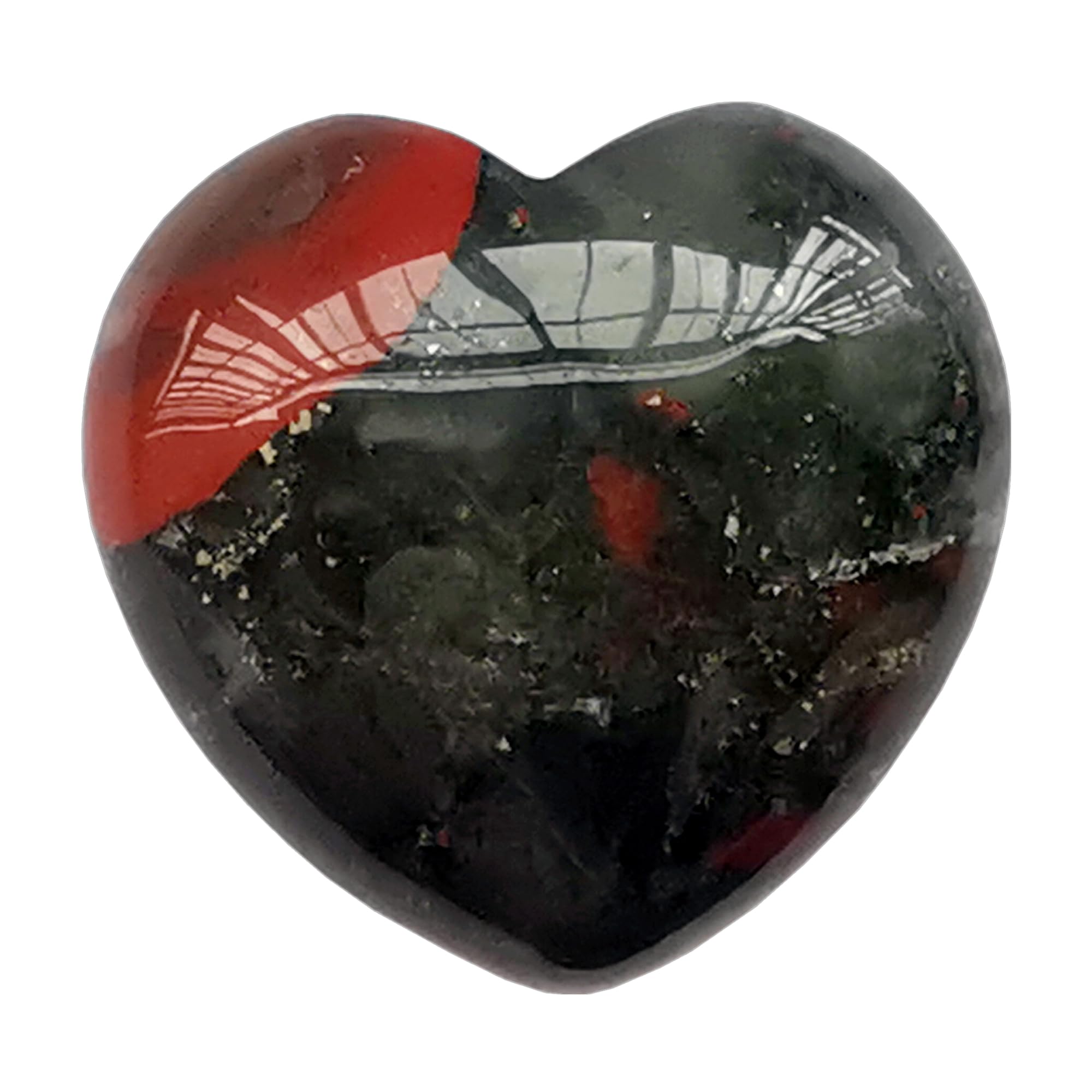 Bacatgem 1 Pcs Natural African Bloodstone Palm