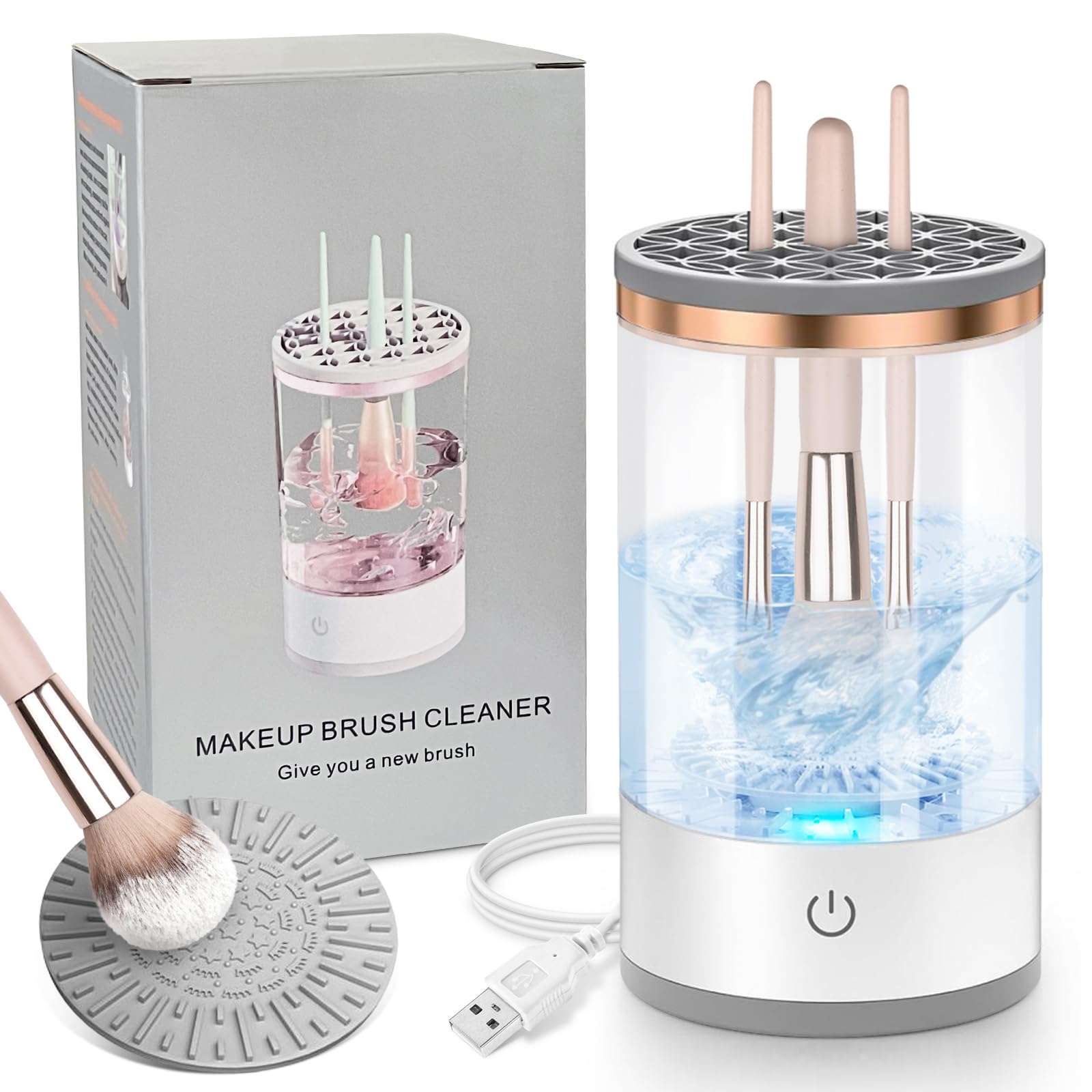 Electric Makeup Brush Cleaner, Quick Efficient Machine for Deep ...