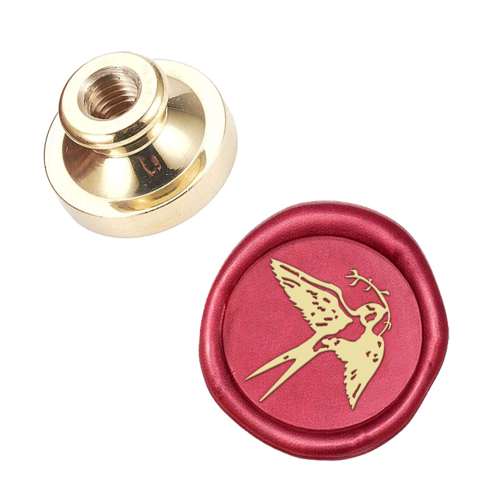 CRASPIRE Wax Seal Stamp Head Swallow Removable Sealing Brass Stamp Head for Creative Gift Envelopes Invitations Cards Decoration