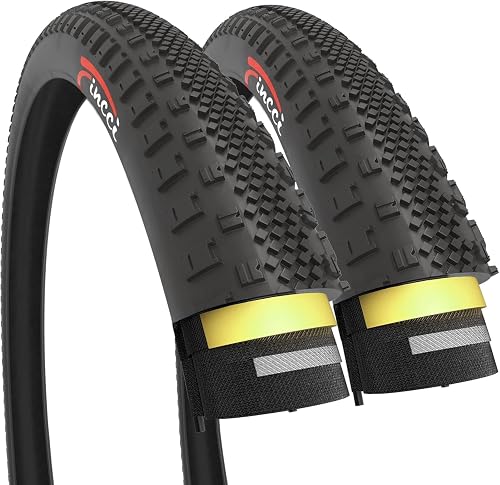 Fincci Pneus Gravel 700 X 38c – Paire Pliable Avec 2 Chambres à Air – Protection Anti-Crevaison 1mm – Pour Vélos Électriques, Route, Hybrid, VTT – 30 TPI