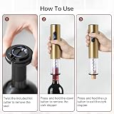 ELMWAY VinoLux Series Rechargeable Electric Wine Opener Gold view 3