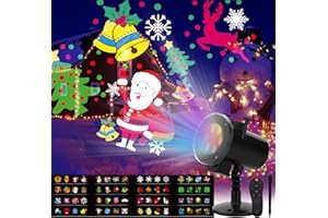 SOMKTN Slide Show Christmas LED Holiday Projector Outdoor, Halloween Outdoor Decoration,St. Patrick's Day Decoration,Eid Mubarak Kareem Festival Decorations, Easter Decorative Lights,Ramadan Decorations