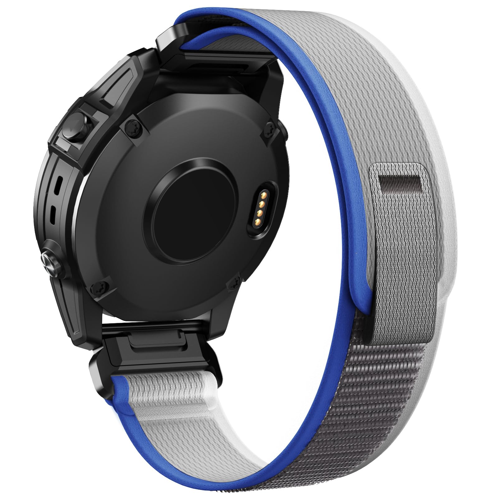 NotoCity for Garmin Feinx 6/6 Pro/5/5 Plus/7/7 Pro Strap, Quickfit 22mm for Garmin Fenix 8/8Pro 47mm, Epix 2 Strap, Forerunner 935/945/955, Approach S62/S60, Instinct/Instinct 2(Blue/Grey)