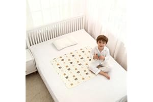 Florith Waterproof Bed Underpad & Changing Pad for Kids & Toddlers, Reusable Machine Washable Mattress Protector, Unisex (​​Cute Little Bear​​, 31 x 39 Inch)