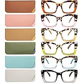REAVEE Oversized Square Reading Glasses Oprah Style for Women, Blue Light Blocking Large Frame Computer Readers Spring Hinge