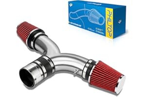 PHILTOP 3.5" Cold Air Intake Kit System Compatible with Dodge Ram 1500 / Ram 2500 / Ram 3500 2003 2004 2005 2006 2007 2008 5.7L V8, High Performance,Red