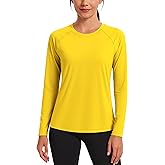 KINSWT Women's UPF 50+ Rash Guard Long Sleeve Swim Shirts Sun Protection UV SPF Lightweight Moisture Wicking Tops