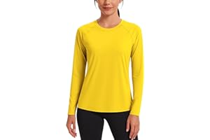 KINSWT Women's UPF 50+ Rash Guard Long Sleeve Swim Shirts Sun Protection UV SPF Lightweight Moisture Wicking Tops