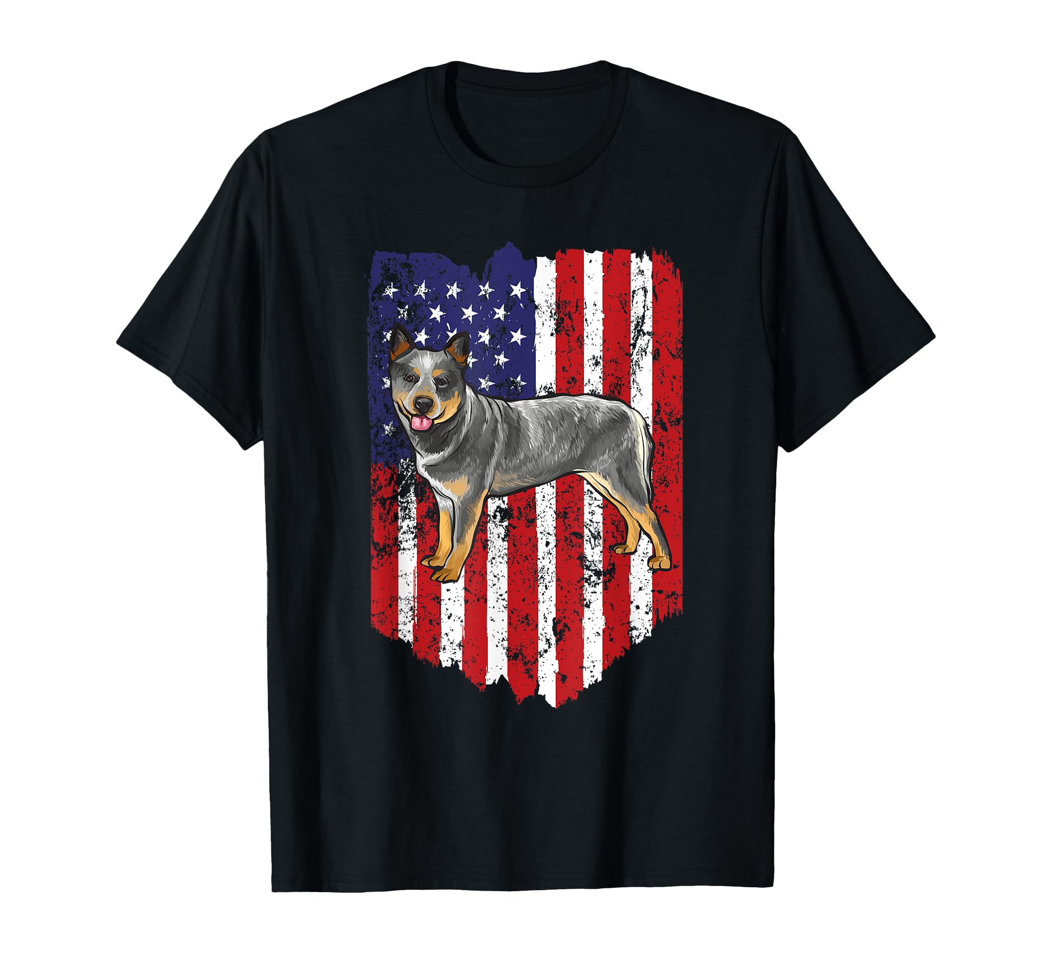 American Flag Australian Cattle Dog 4th Of July USA T-Shirt