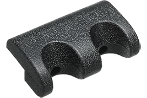 PATIKIL 2 Holes Cue Holder, Rubber Portable Pool Stick Holder Cue Rest Against Table for Billiard, Black