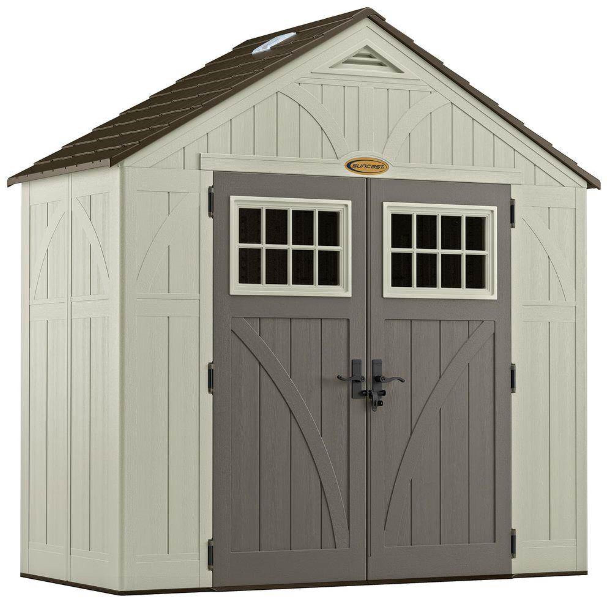 Suncast Tremont 8' x 4' Resin Outdoor Patio and Garden Backyard Storage