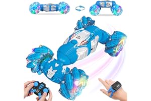 BEMITON Boys Aged 6-12 Birthday Gift Ideas- Gesture Sensing RC Stunt Car Toy for Kids, Hand-Controlled 2.4Ghz Remote Control Twist Cars, 4WD All-Terrain Off-Road Vehicle