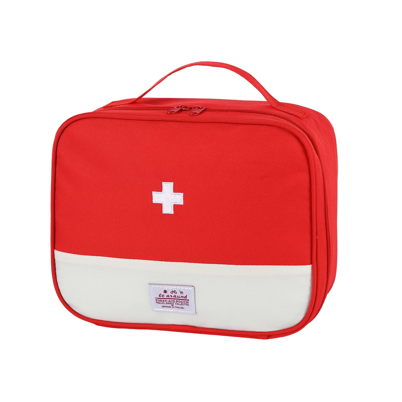 Fadcaer First Aid Kit Bag,Large Emergency Medical Kit,Empty Medicine Bags,Portable Red Bag Emergency Kit,Medicine Storage Bag,Travel Empty Medical Medicine Bags for Car,Hiking,Camping and Home (Red) — image 1