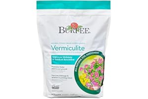 Burpee Organic Horticultural Add to Potting Soil | Ideal for Seed Starting, Water Retention and Plant Propagation | 100% Natural | 8 Quart, 1-Pack, Vermiculite (8qt)