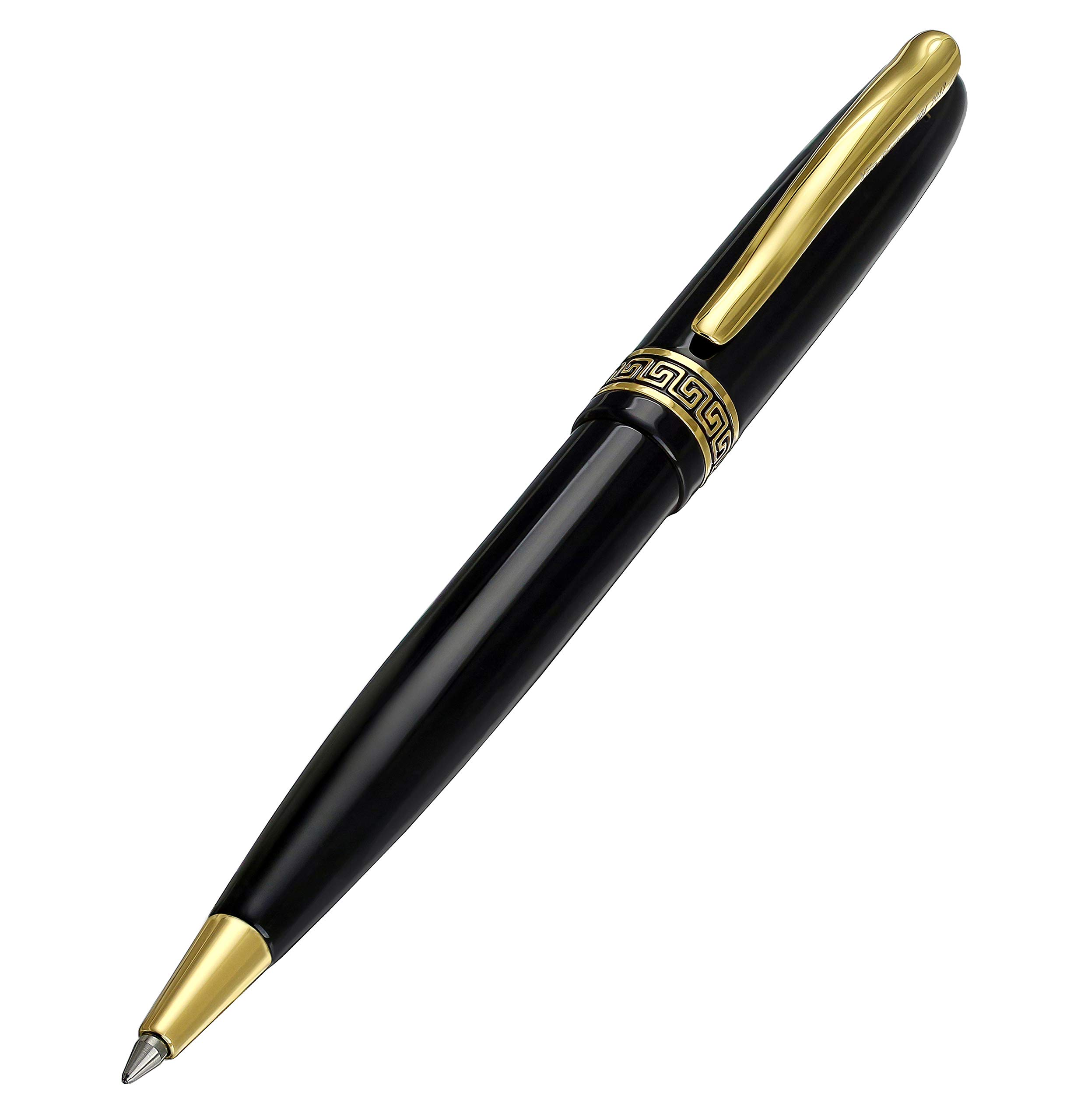 Xezo Medium Ballpoint Pen, Black with Twist-Action, Limited Edition (Phantom Classic Black B)