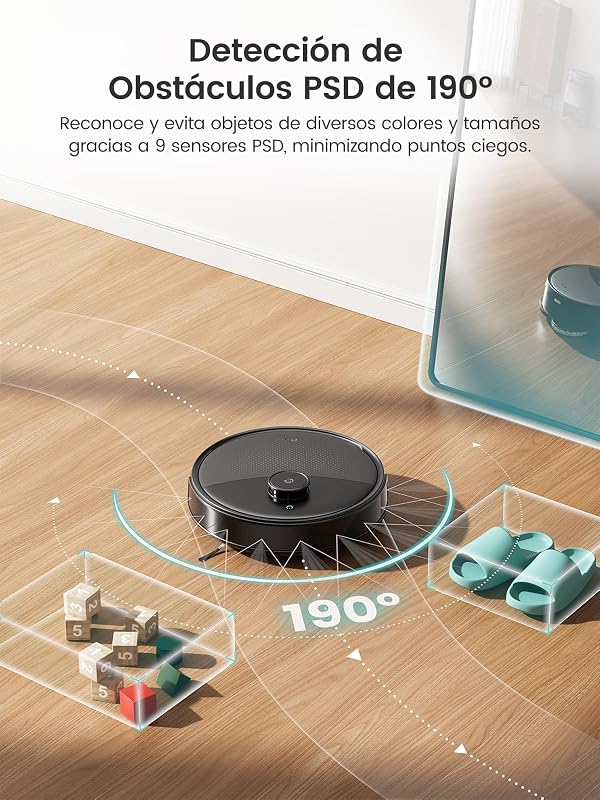 Robô aspirador e esfregão de chão com base auto-esvaziante 4 em 1 M3 MAX — foto 7 de 8