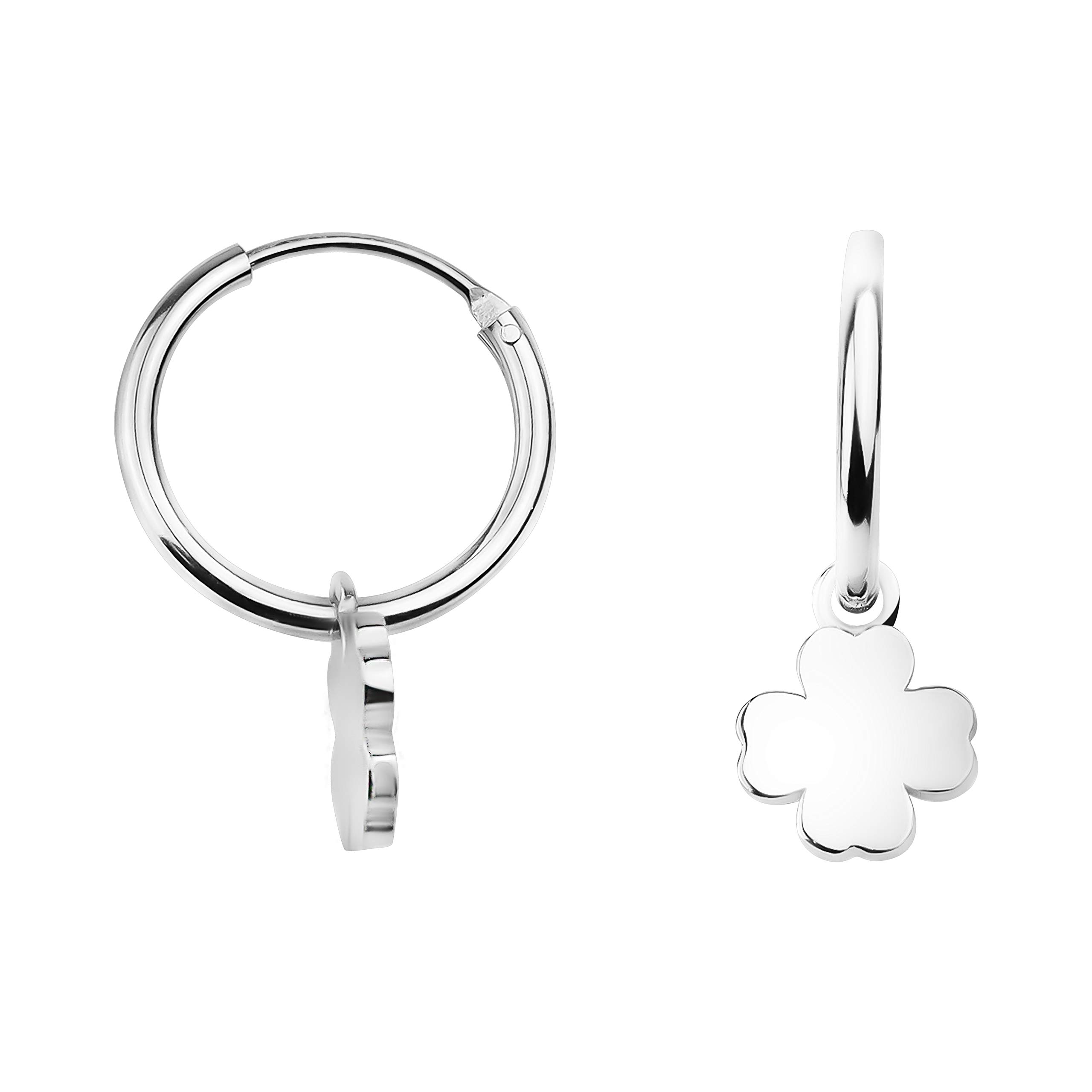 SOFIA MILANI - Women's Earrings 925 Silver - Clover Creoles - 20720