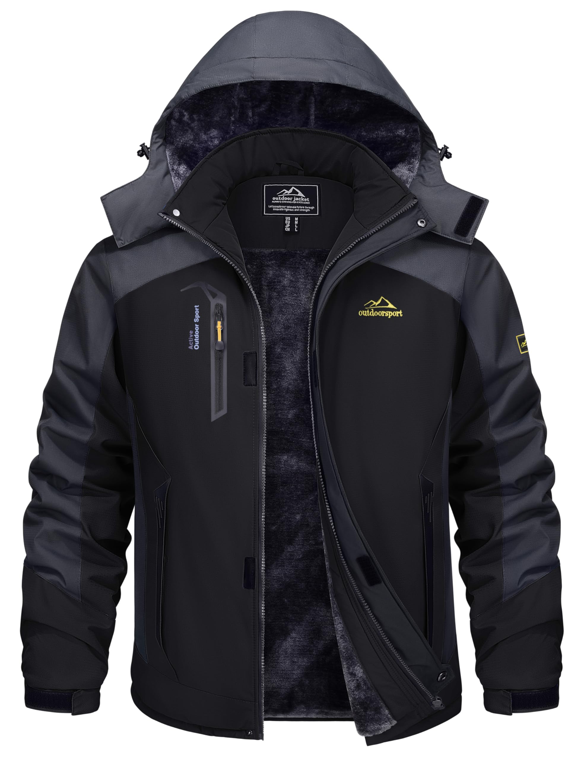 TACVASEN Winter Coat - Men's Waterproof Fleece