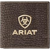 ARIAT Men's Pebbled Bull Hide Leather Bifold Wallet (Brown)