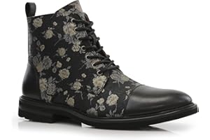 Polar Fox Men's Ankle Dress Boots | Lace-up Casual Fashion Boot Collection | Cap Toe & Plain Toe Styles