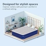 Vivo Technologies Luxury High Raise Flocked Double Air Bed with Built-In Pump view 6