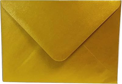 Craft UK 2396 C6 Gold Centura Pearl Envelopes 50 Pack