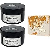 Bath & Body Works A Toast To You 2 Glowtion Body Butters with a Peach Gardenia Sample Soap