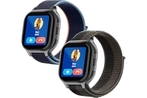 YANC Blue Red Green for Boys Girls Watch Bands with Hollow Surfaces Compatible with Gabb Watch 3 2 1/Gizmo Watch 3 2 1, 2 Packs