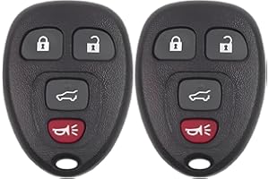 Replacement Key Fob Remote for Buick Enclave (2008-2017) , 4-Button SUV Automotive Keyless Entry Transmitter, FCC ID OUC60221