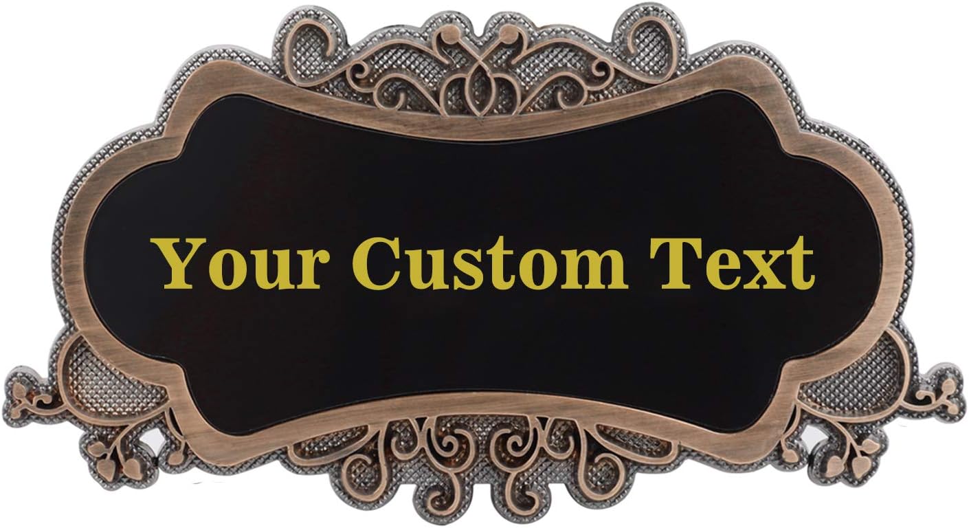 Address Signs - Customized Classical House Sign Numbers Metal Door Number Plaques Front Door Gate Sign Plaque Wall/Door Mounted 3D House Number Plaques for Home, Hotel, Office, School, Restaurant, Self Adhesive