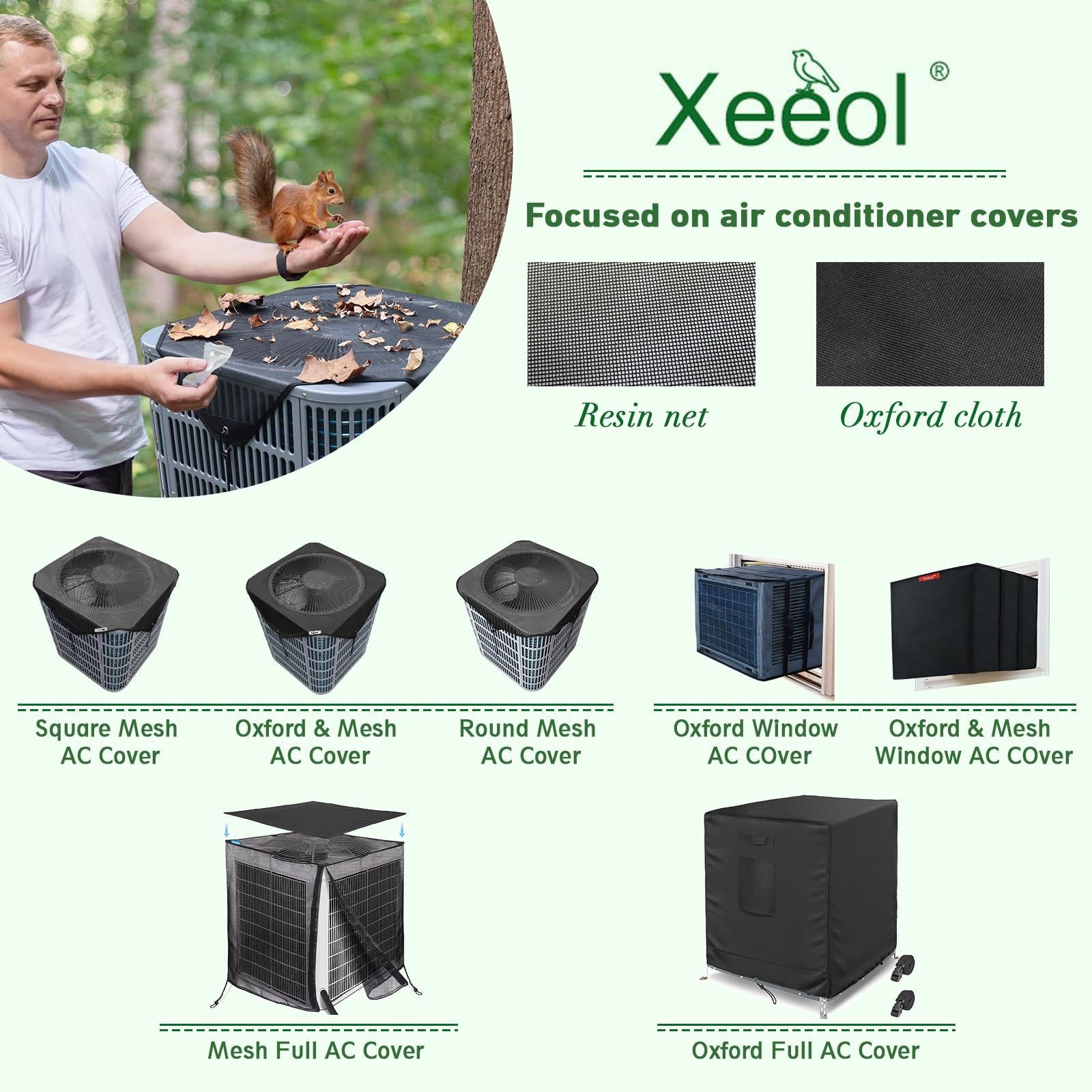 36x36 Central Air conditioner Covers for Outside, Larger Mesh AC Unit Covers Outdoor - Top Universal Defender