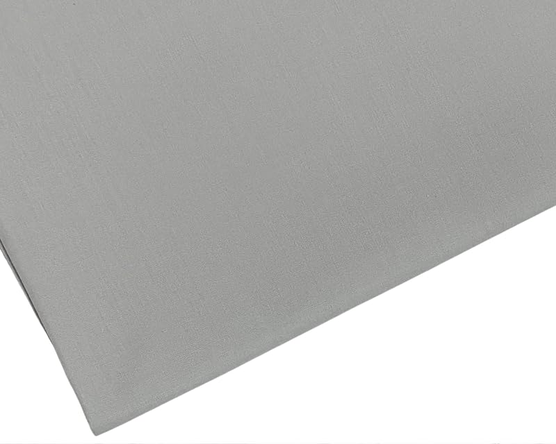 M & J Plain Silver Grey Polycotton Fabric 45 inch 112 cm Wide 4 Metre