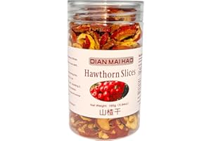 DIAN MAI HAO Premium Seedless Dried Hawthorn 160g（5.64oz） Nature Sun-Dried Hawthorn,shanzha Herbal Tea Hawthorn Fruit Tea 山楂干 无硫山楂片