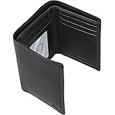 Trifold Wallets for Men - Slim RFID Blocking Wallet for Securing Personal Data - Front Pocket Friendly Genuine Leather Wallet - Mens Wallets Trifold with ID Window - Tri Fold Wallet Gifts for Men