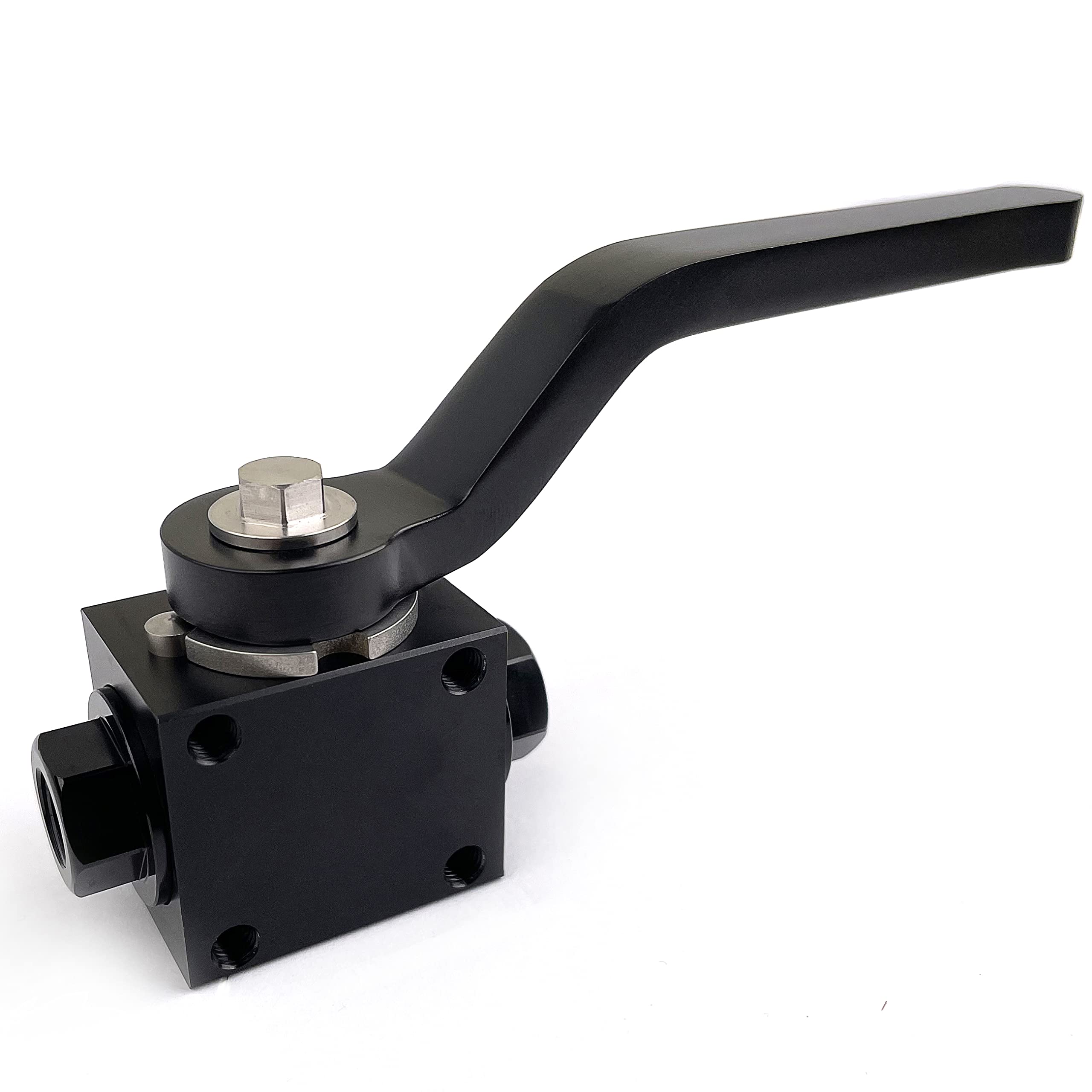 Photo 1 of 1/8" NPT Aluminium Brake Line Lock Shut Off Valve Fuel Flow Control Cut Off Valve Fitting Black