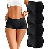 CUTE BYTE Womens Seamless Boy Shorts Underwear Soft Stretch No Show Boxer Shorts Briefs Panties for Ladies 4 Packs