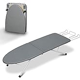 ZOES HOMEWARE Tabletop Ironing Board,Portable Iron Board with Iron Rest, Foldable Small Ironing Board with Heat Resistant Cov