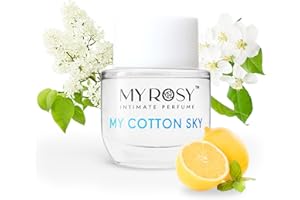 MYROSY My Cotton Sky Deodorizing Perfume Oil for Women- Dermatologist Approved- Intimate Fragrance- Hypoallergenic, Long Lasting, Alcohol & Paraben-Free, Odor Control, Fragrance Oil for Feminine Area