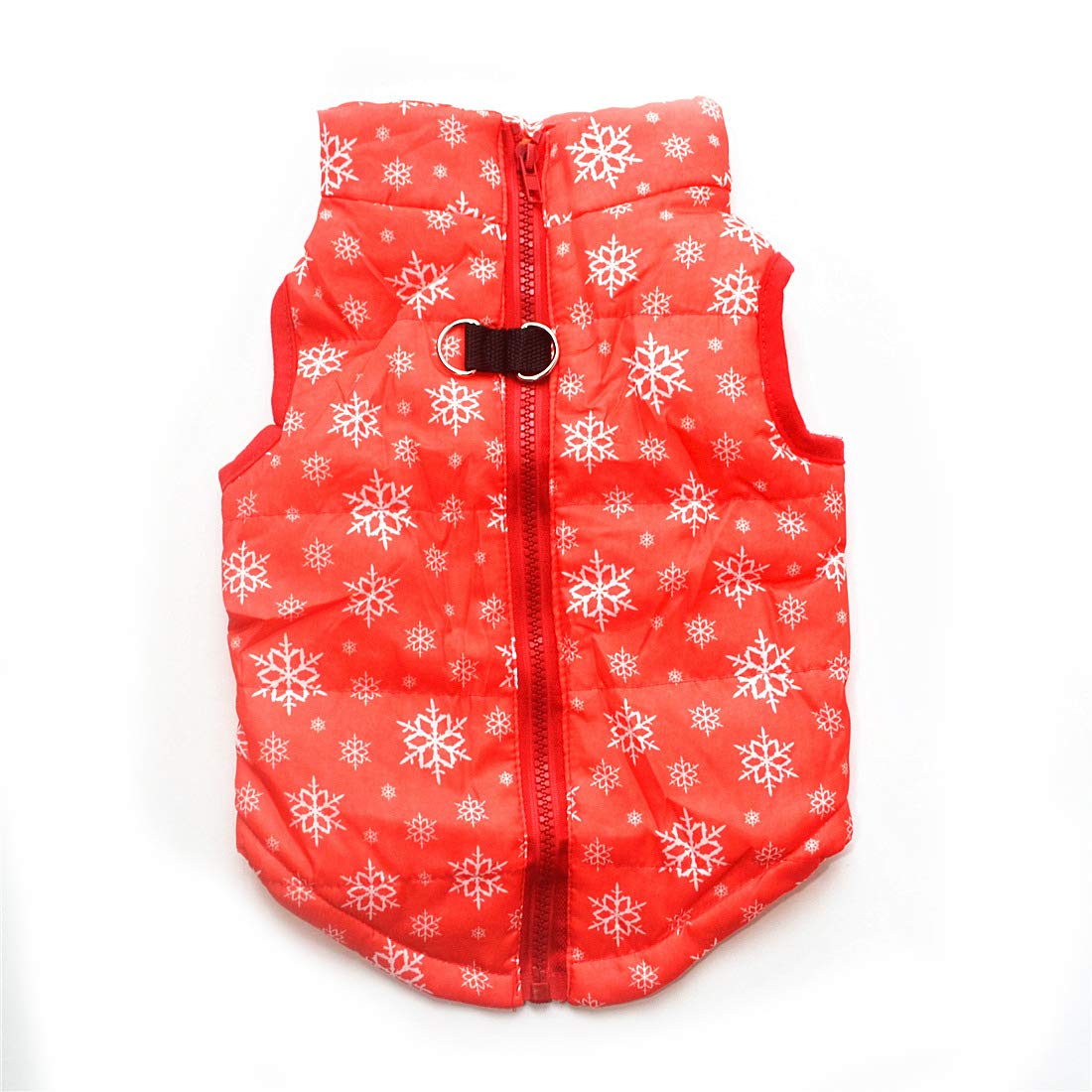 N / A Pet Winter Clothes,Small Dog Warm Coat Jackets Pet Christmas Clothing Costume for Cats Puppy Small Dogs (XS, Red Snowflake)