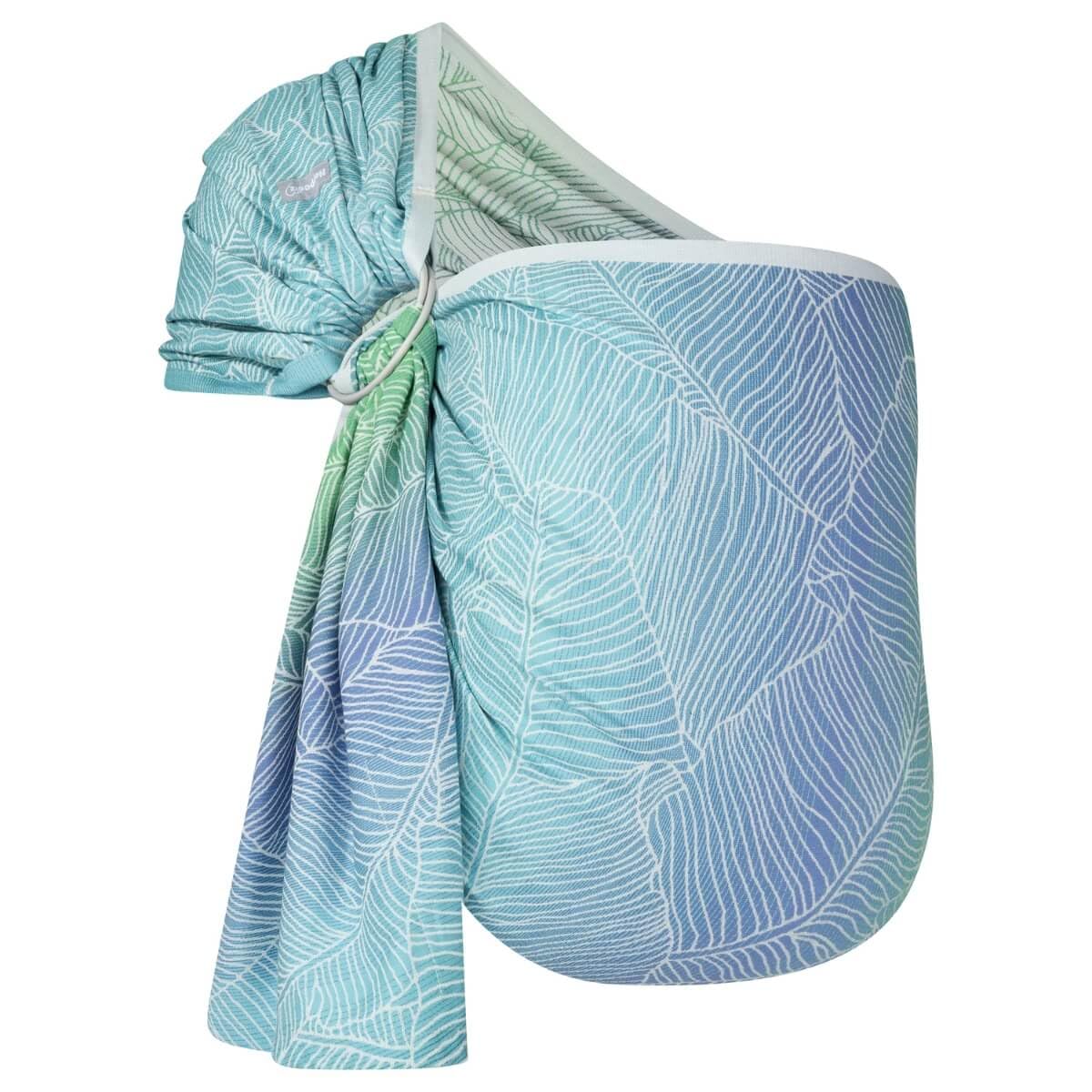 Hoppediz Ring-Sling Baby Sling from Birth 100% Organic Cotton Grenada Design Cream