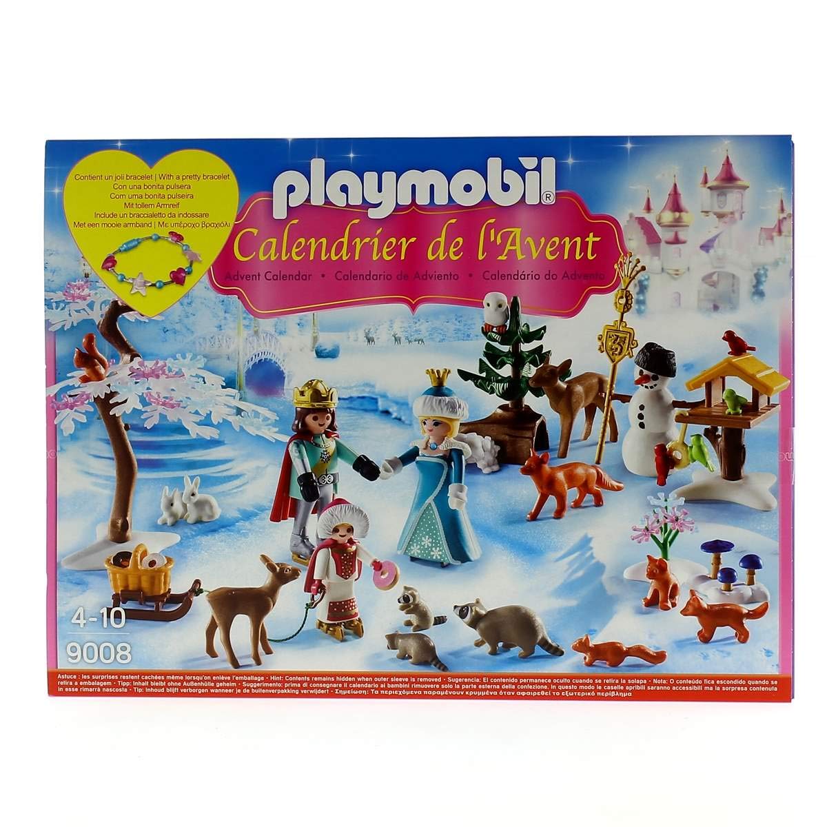 Playmobil 9008 Advent Calendar 'Royal Ice Skating Trip' with a Children's Bracelet, Fun Imaginative Role-Play, PlaySets Suitable for Children Ages 4+