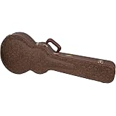 Crossrock Wooden Les Paul Guitar Case | Blossom Brown Finish, Burgundy Velvet Interior, Lock &ndash; Designer Series(CRW530LBQ)