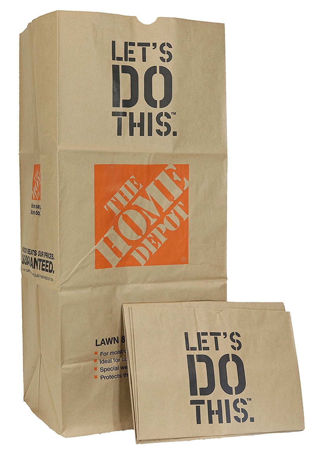 The Home Depot 4902210PK Heavy Duty Brown Paper Lawn and Refuse Bags
