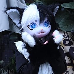 hbbhml Animal Cat Head Mask Fursuit Cute Plush