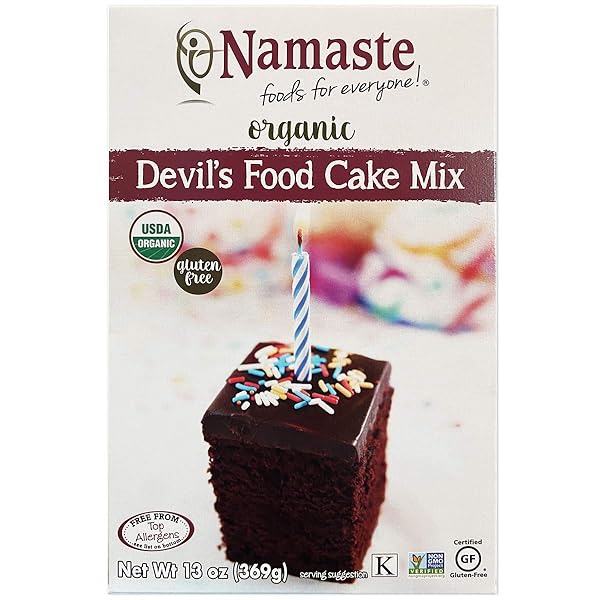 NAMASTE FOODS ORGANIC DEVILS FOOD CAKE, 13 OUNCE