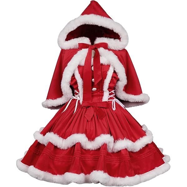 Amazon.com: Oiefeen Women's Christmas Dress Skirt and Hooded Cloak Match  (2022033STGN, S)  : Clothing, Shoes & Jewelry