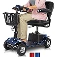 Vive Mobility Scooter (Series A) - 4 Wheel Electric Powered Wheelchair Mobile Device for Adults, Seniors - TSA Approved Wheel Chair, Compact, Travel - Long Range Battery, Shock Absorbing (Blue)